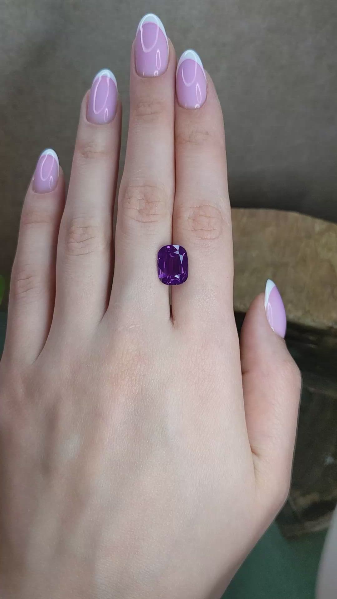 8.02 Ct. Purple Sapphire from Ceylon (Sri Lanka) Size Video