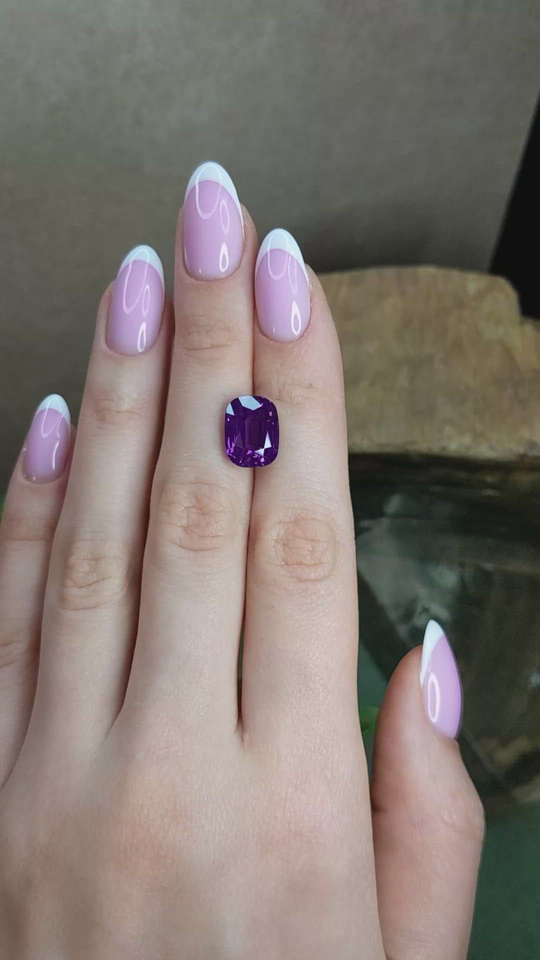 8.02 Ct. Purple Sapphire from Ceylon (Sri Lanka) Size Video