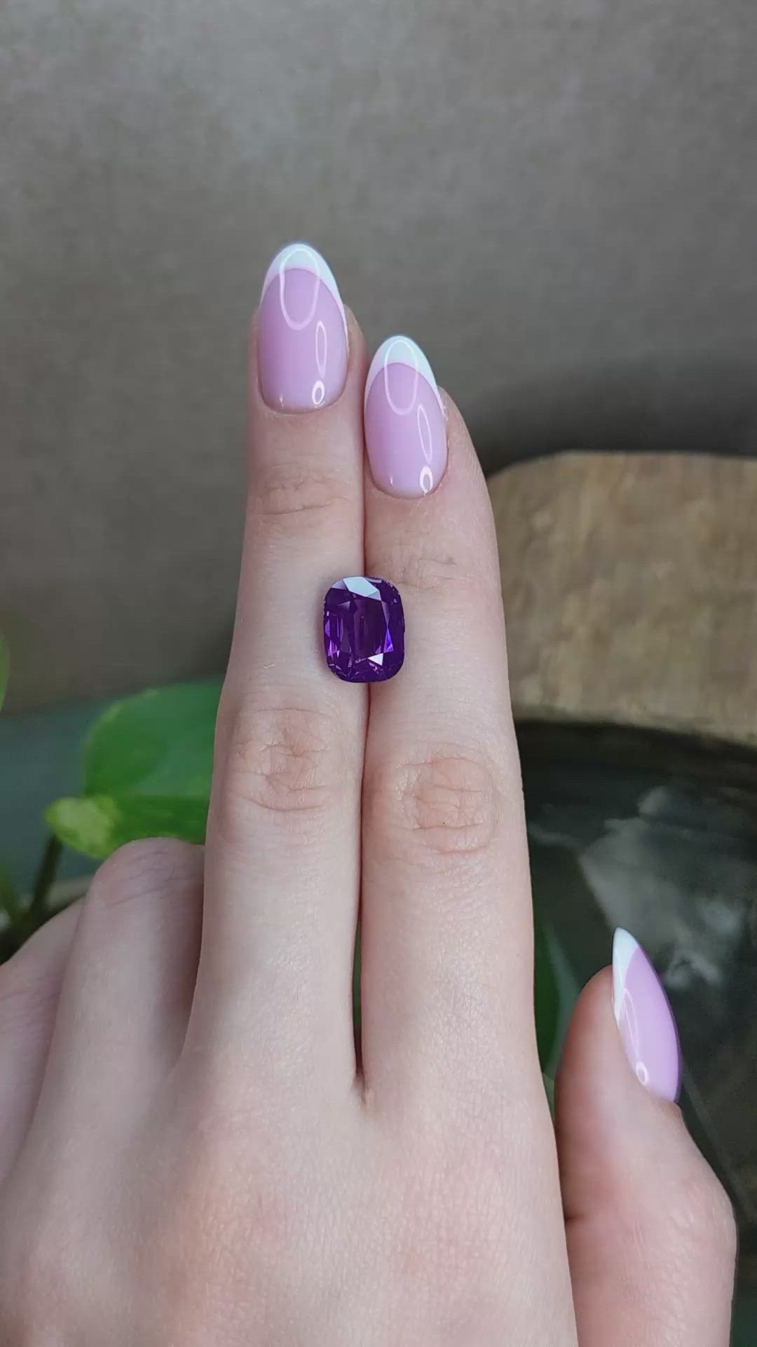 8.02 Ct. Purple Sapphire from Ceylon (Sri Lanka) Size Video