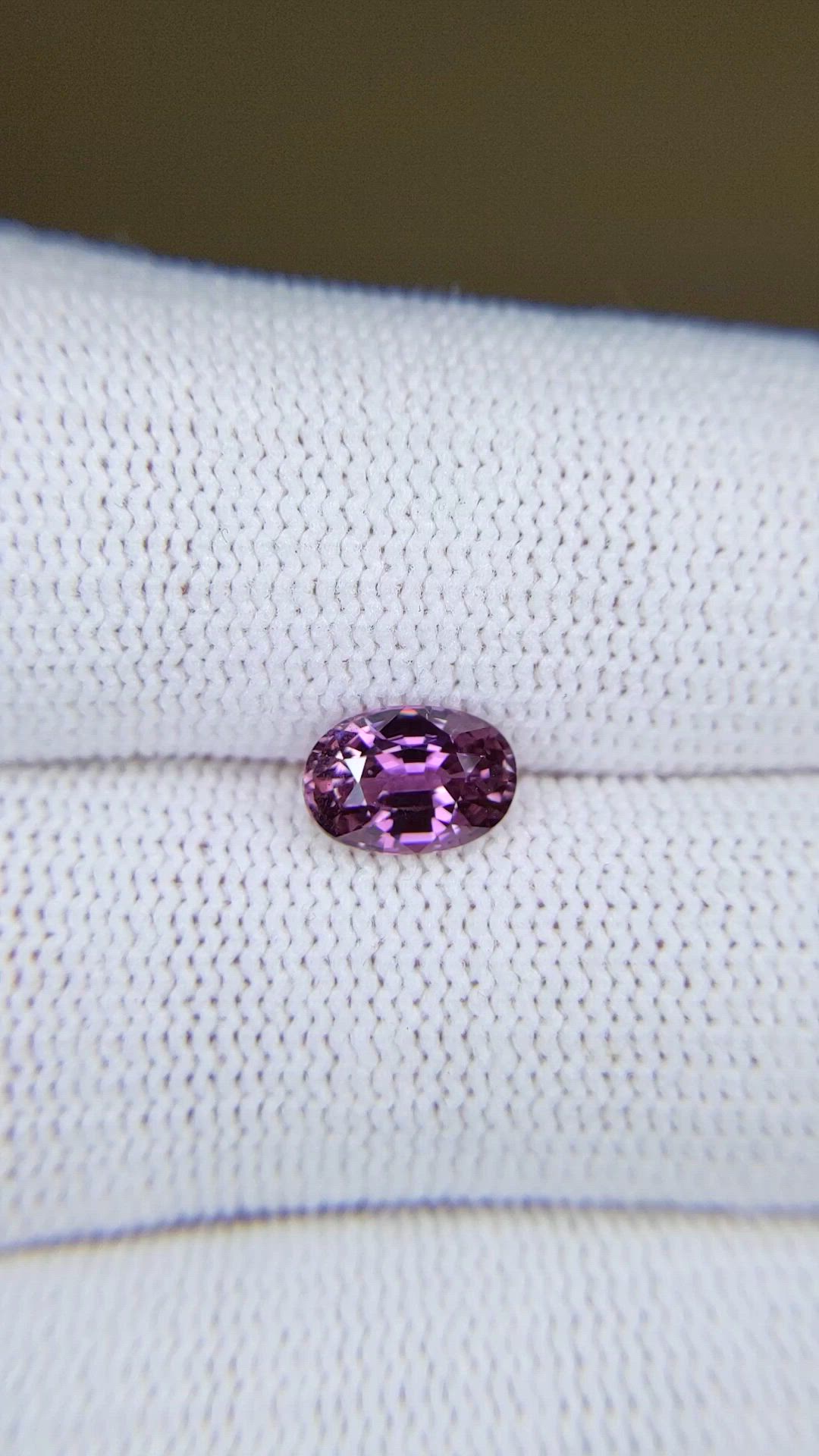 1.35 Ct. Pinkish Purple Sapphire from Madagascar Size Video