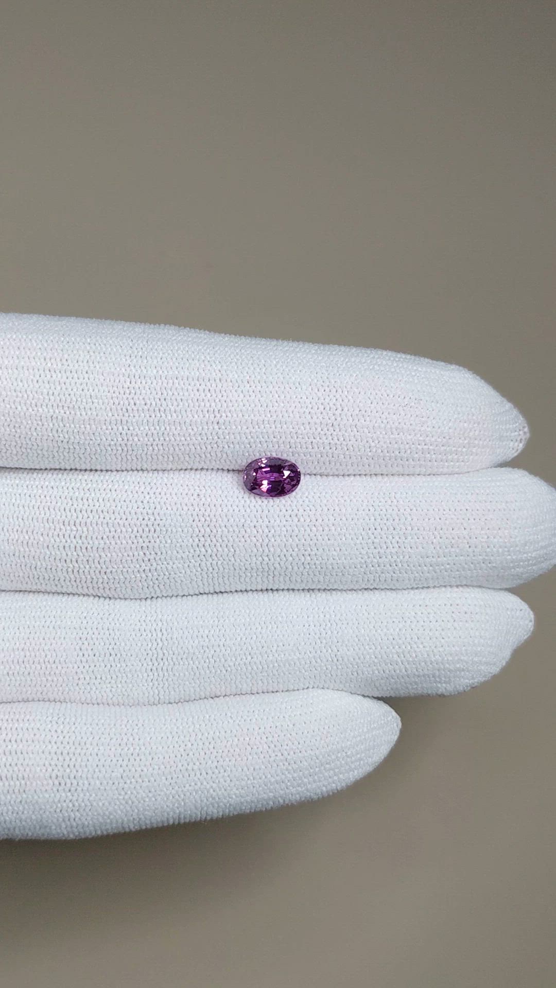 1.35 Ct. Pinkish Purple Sapphire from Madagascar Size Video