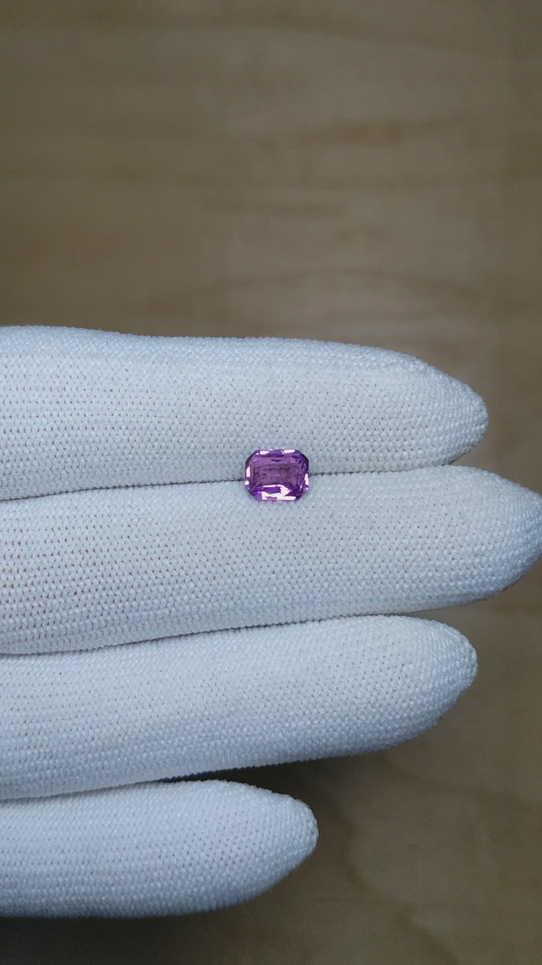 1.12 Ct. Purple Sapphire from Madagascar Size Video