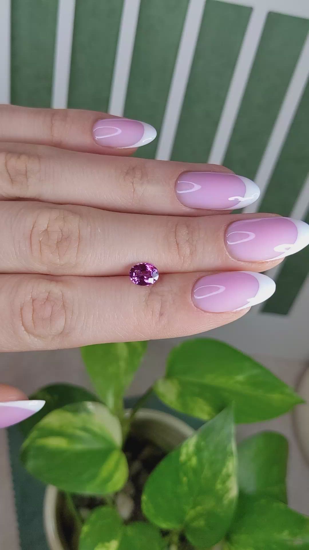 1.14 Ct. Purplish Pink Sapphire from Madagascar Size Video