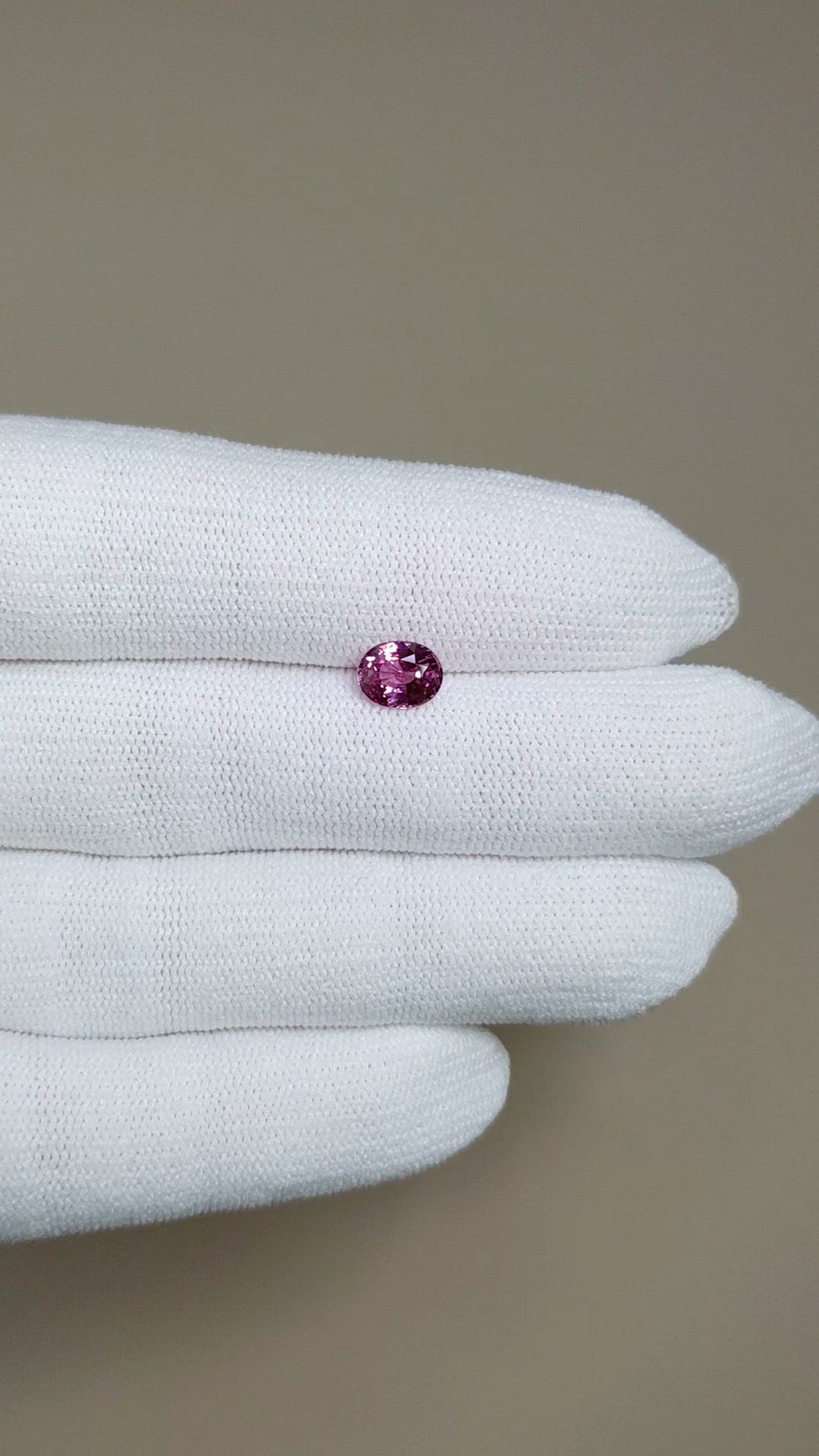 1.14 Ct. Purplish Pink Sapphire from Madagascar Size Video