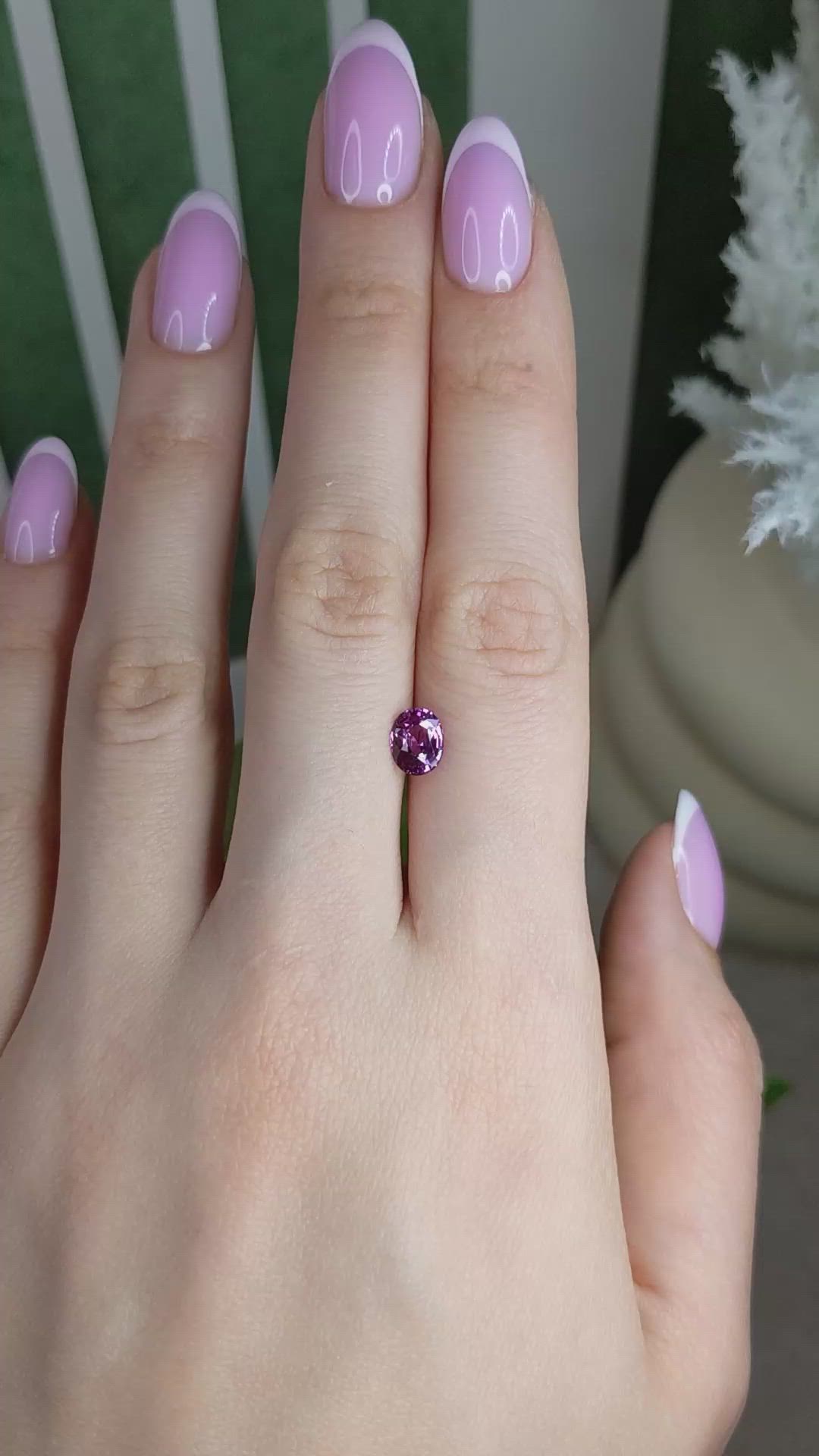 1.14 Ct. Purplish Pink Sapphire from Madagascar Size Video