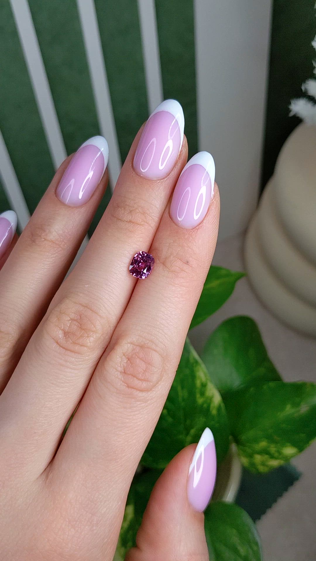 1.38 Ct. Purplish Pink Sapphire from Madagascar Size Video