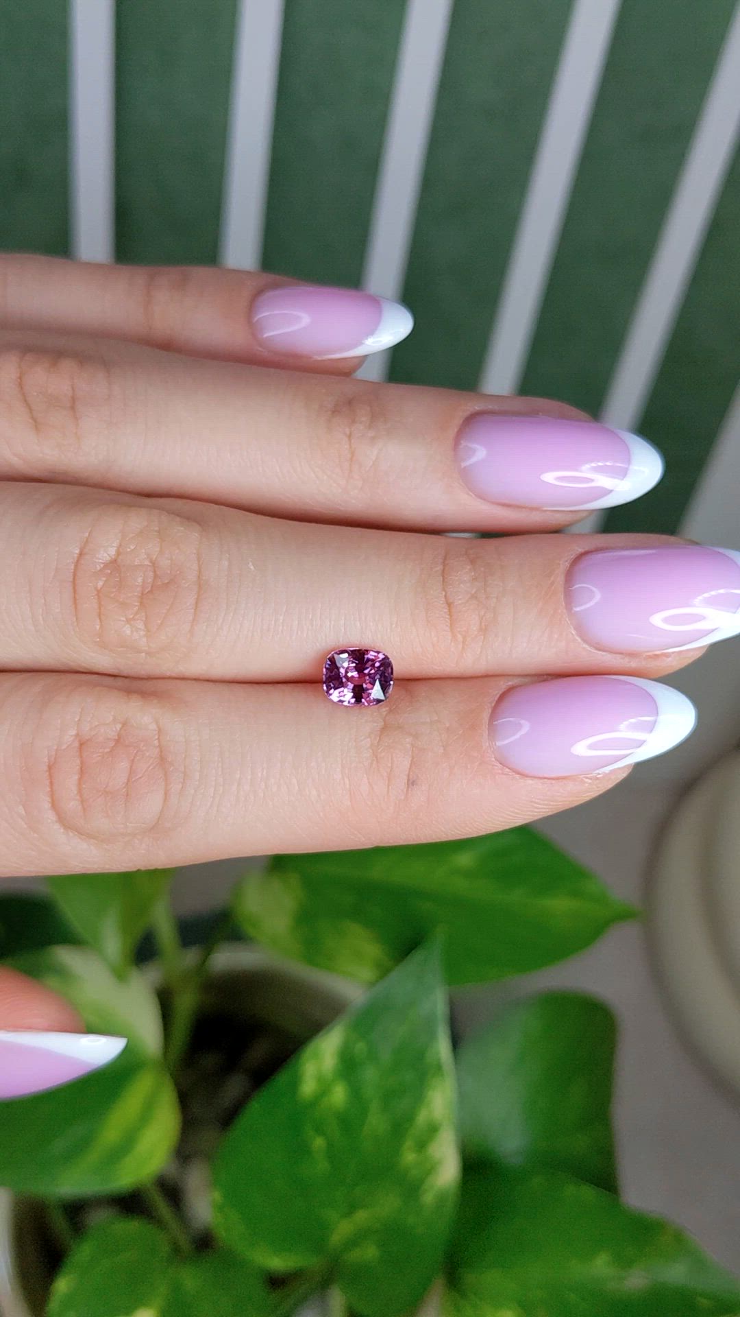 1.38 Ct. Purplish Pink Sapphire from Madagascar Size Video