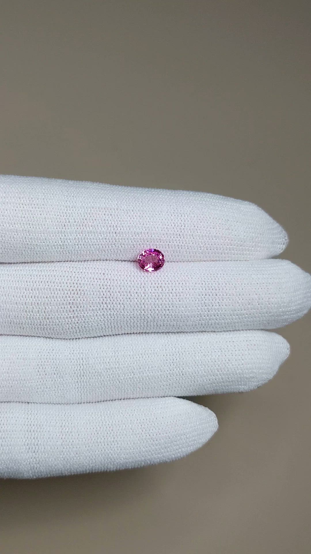1.03 Ct. Purplish Pink Sapphire from Madagascar Size Video