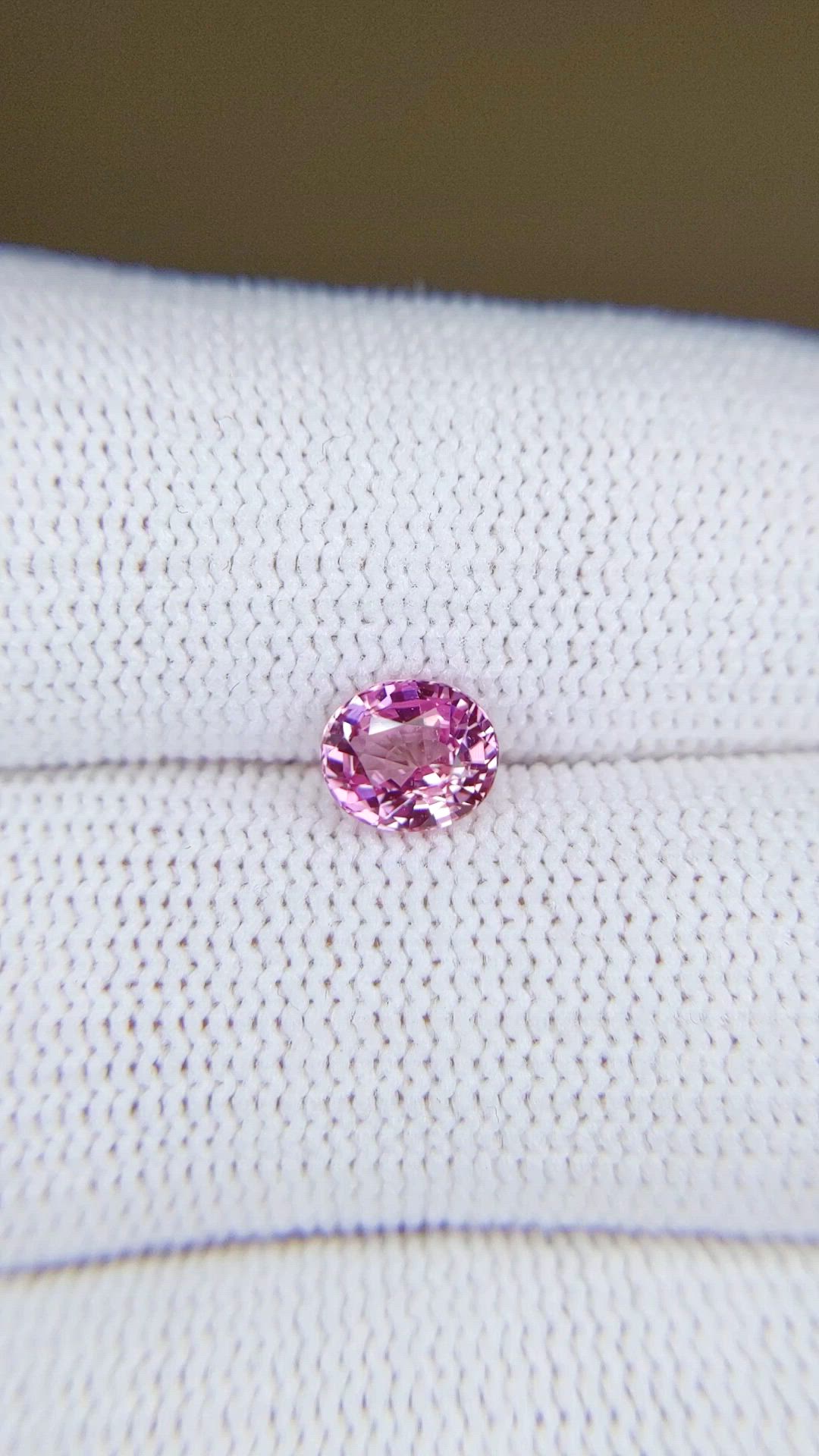 1.03 Ct. Purplish Pink Sapphire from Madagascar Size Video