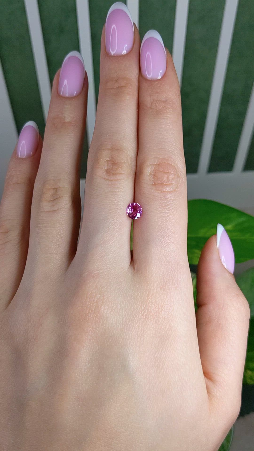 1.03 Ct. Purplish Pink Sapphire from Madagascar Size Video