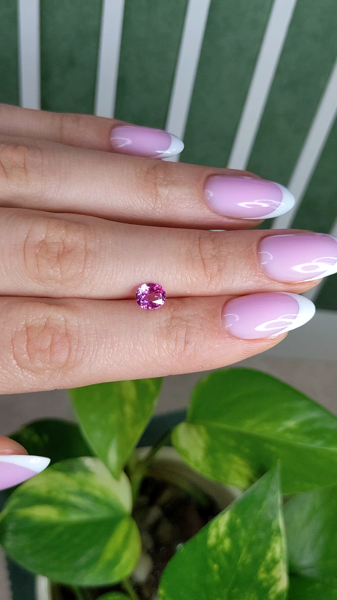 1.03 Ct. Purplish Pink Sapphire from Madagascar Size Video