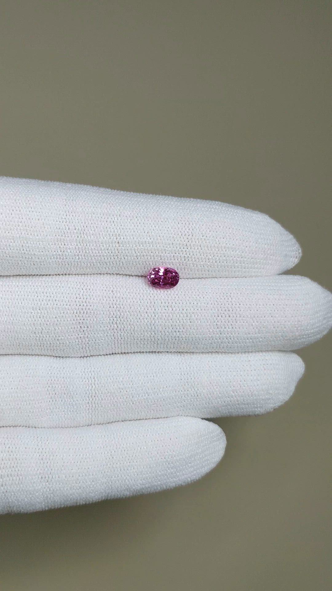 1.12 Ct. Pink Sapphire from Madagascar Size Video