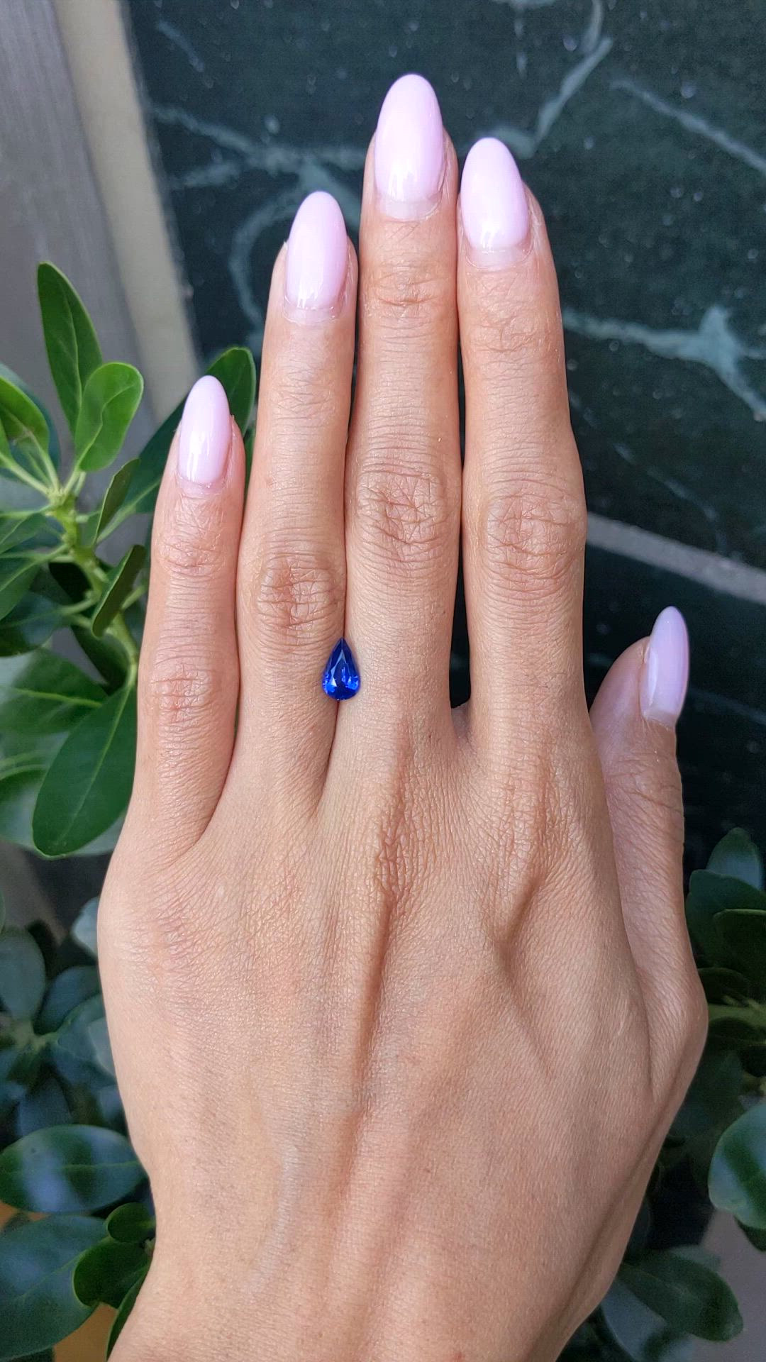 1.05 Ct. Blue Sapphire from Ceylon (Sri Lanka) Size Video