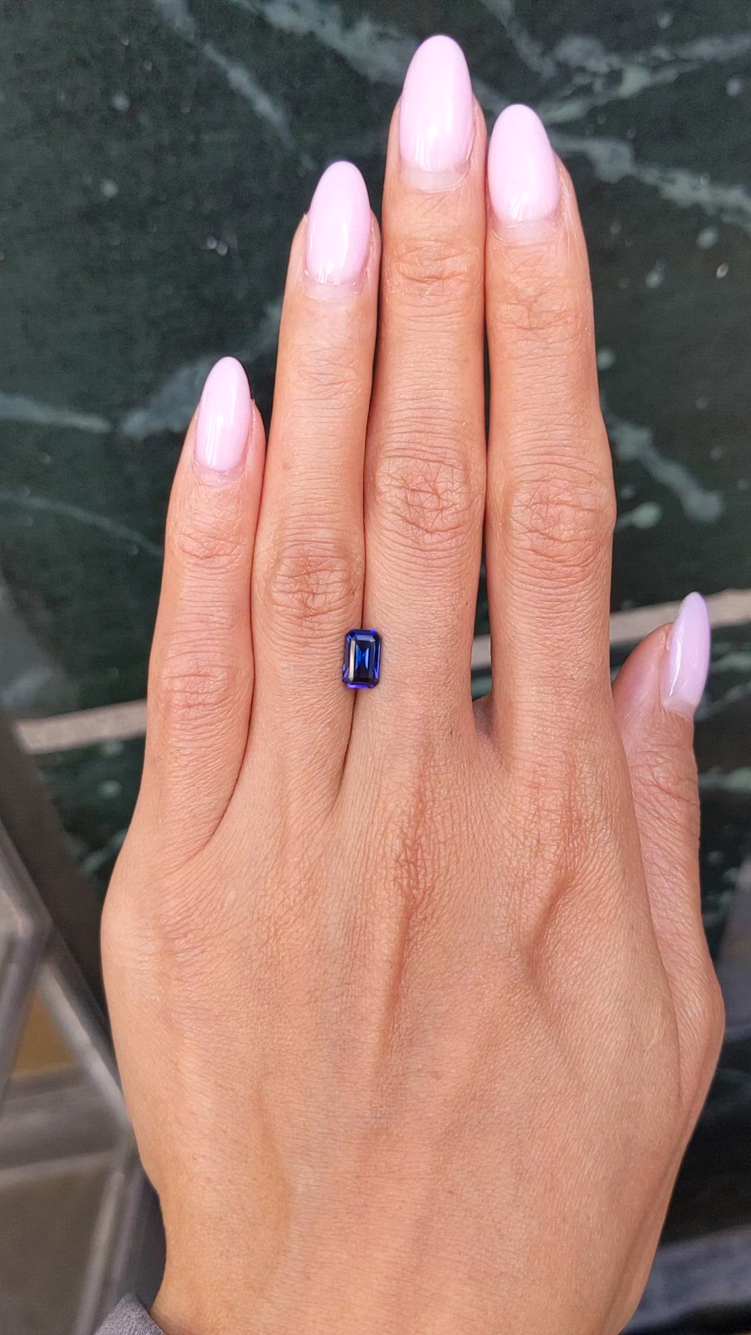 1.29 Ct. Blue Sapphire from Ceylon (Sri Lanka) Size Video