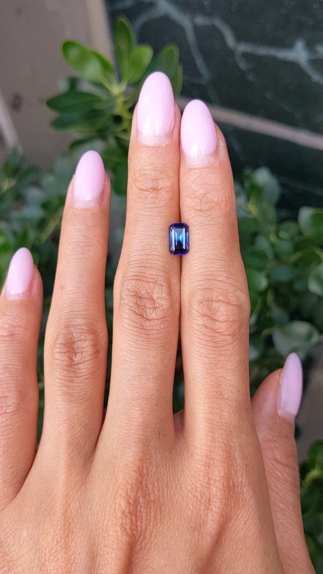 1.29 Ct. Blue Sapphire from Ceylon (Sri Lanka) Size Video