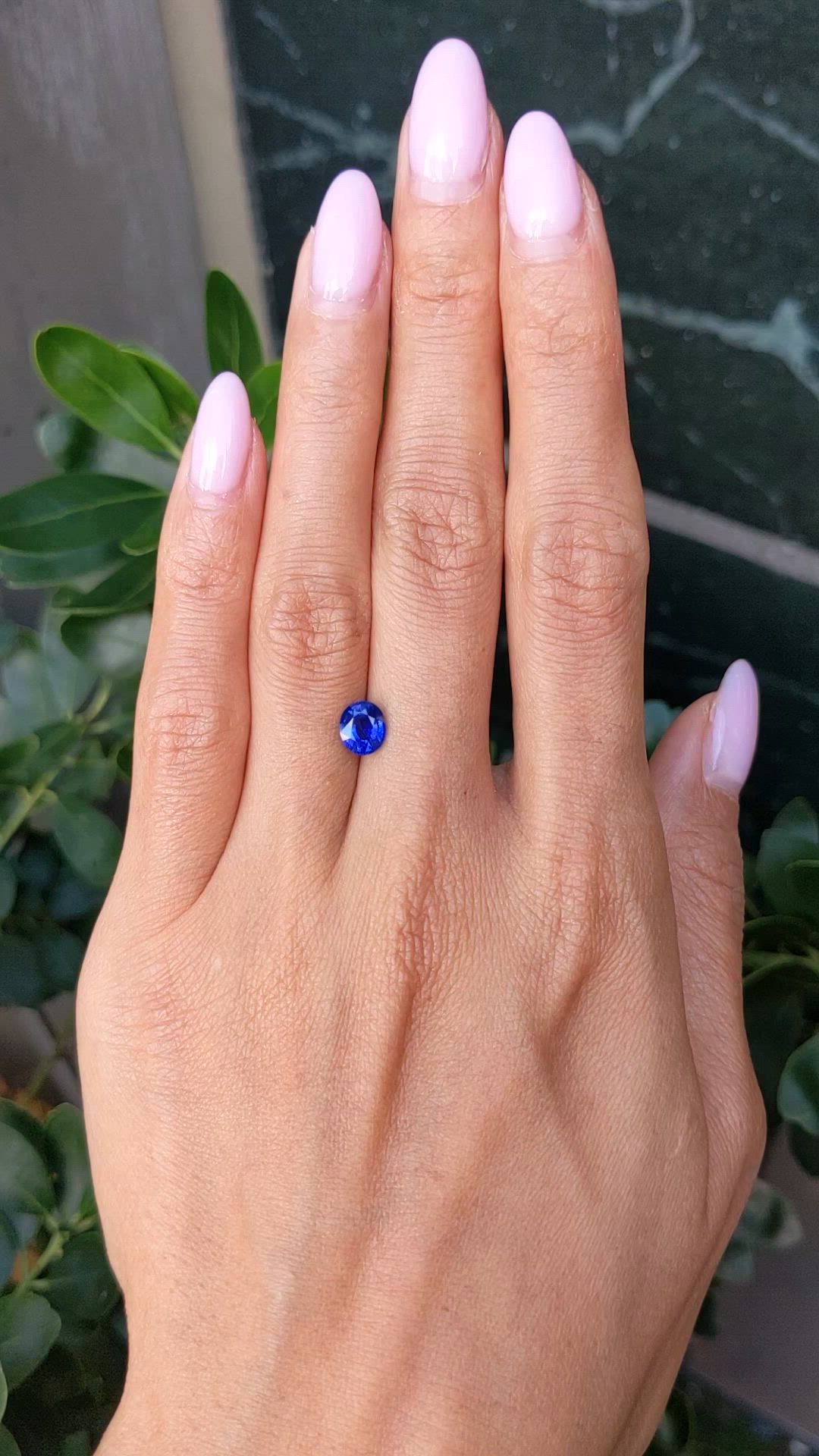 1.11 Ct. Blue Sapphire from Ceylon (Sri Lanka) Size Video