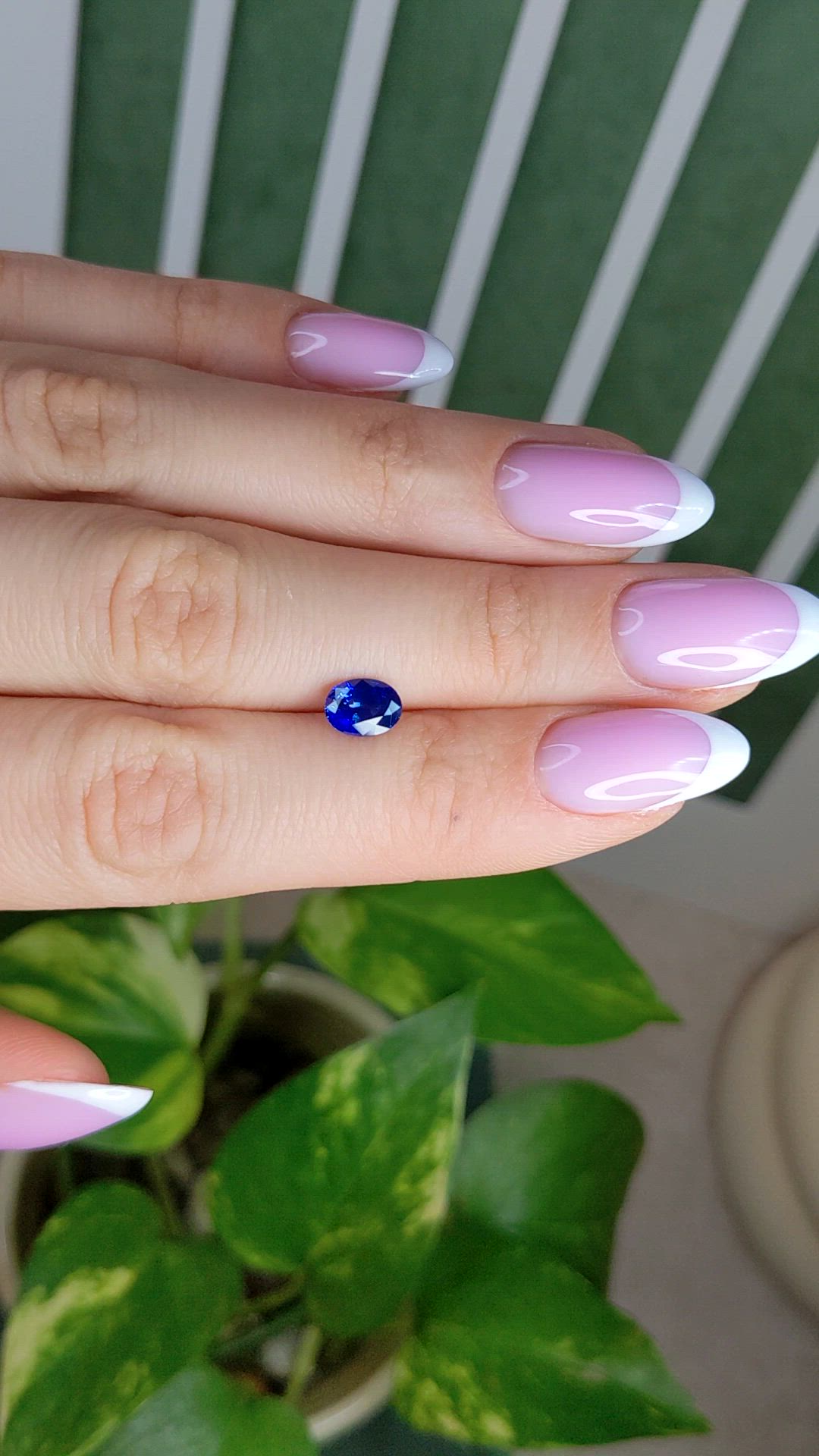 1.27 Ct. Blue Sapphire from Ceylon (Sri Lanka) Size Video