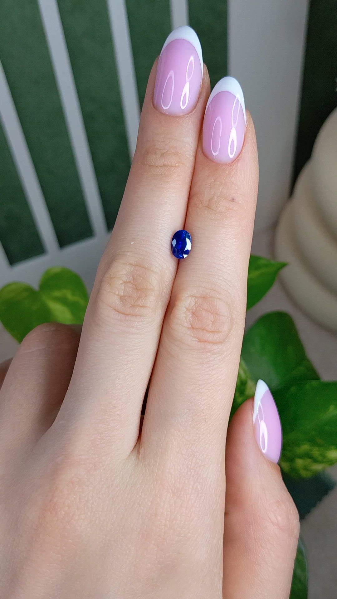 0.98 Ct. Blue Sapphire from Ceylon (Sri Lanka) Size Video