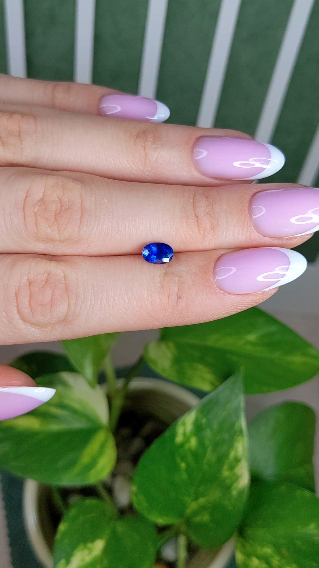 0.98 Ct. Blue Sapphire from Ceylon (Sri Lanka) Size Video