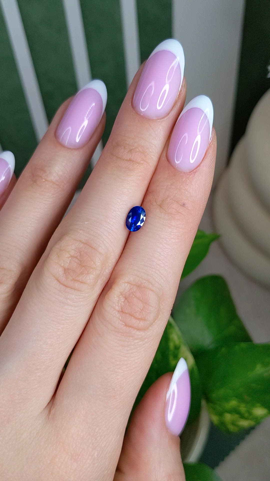 0.98 Ct. Blue Sapphire from Ceylon (Sri Lanka) Size Video