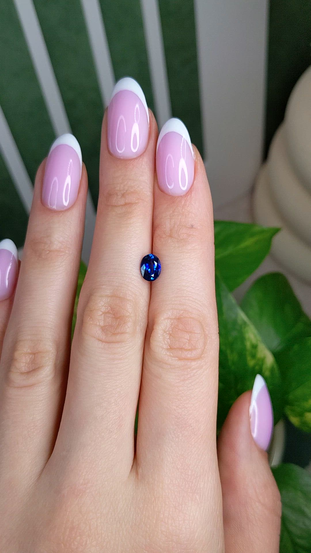 1.12 Ct. Blue Sapphire from Ceylon (Sri Lanka) Size Video