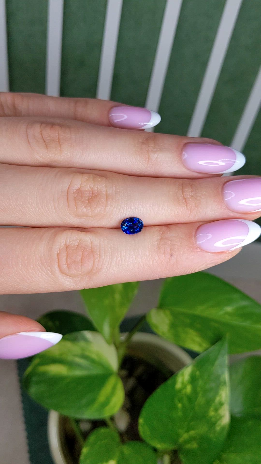1.12 Ct. Blue Sapphire from Ceylon (Sri Lanka) Size Video