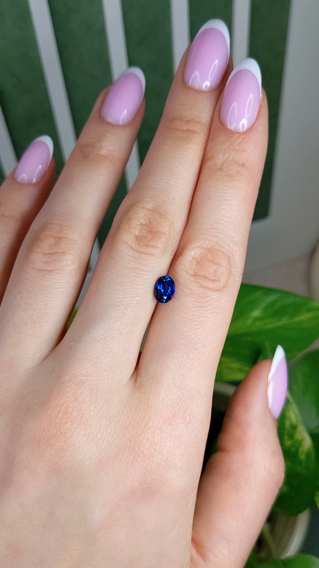1.12 Ct. Blue Sapphire from Ceylon (Sri Lanka) Size Video