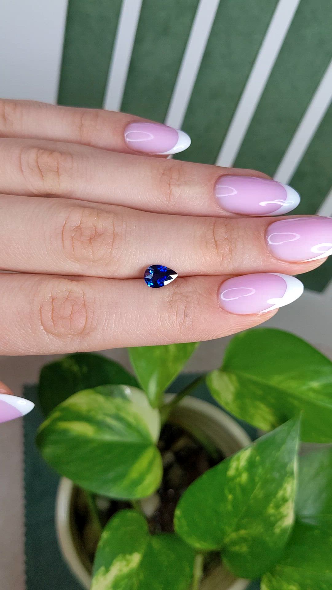 1.14 Ct. Blue Sapphire from Ceylon (Sri Lanka) Size Video
