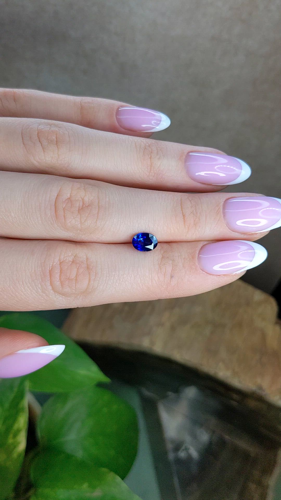 1.07 Ct. Blue Sapphire from Ceylon (Sri Lanka) Size Video