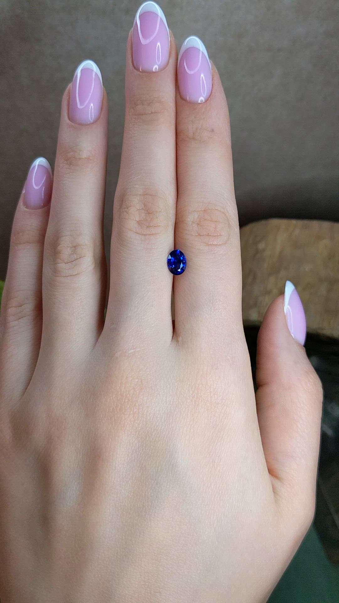 1.07 Ct. Blue Sapphire from Ceylon (Sri Lanka) Size Video
