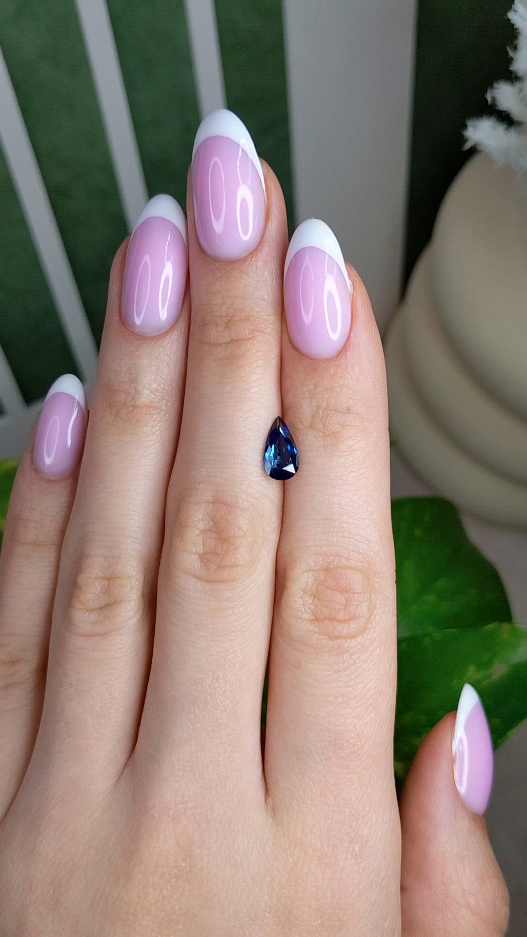 1.28 Ct. Blue Sapphire from Ceylon (Sri Lanka) Size Video