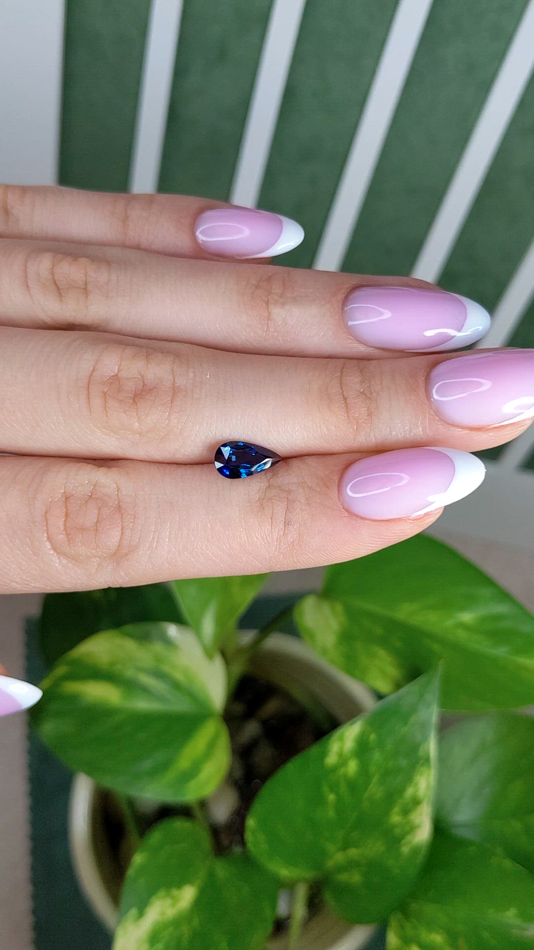1.28 Ct. Blue Sapphire from Ceylon (Sri Lanka) Size Video