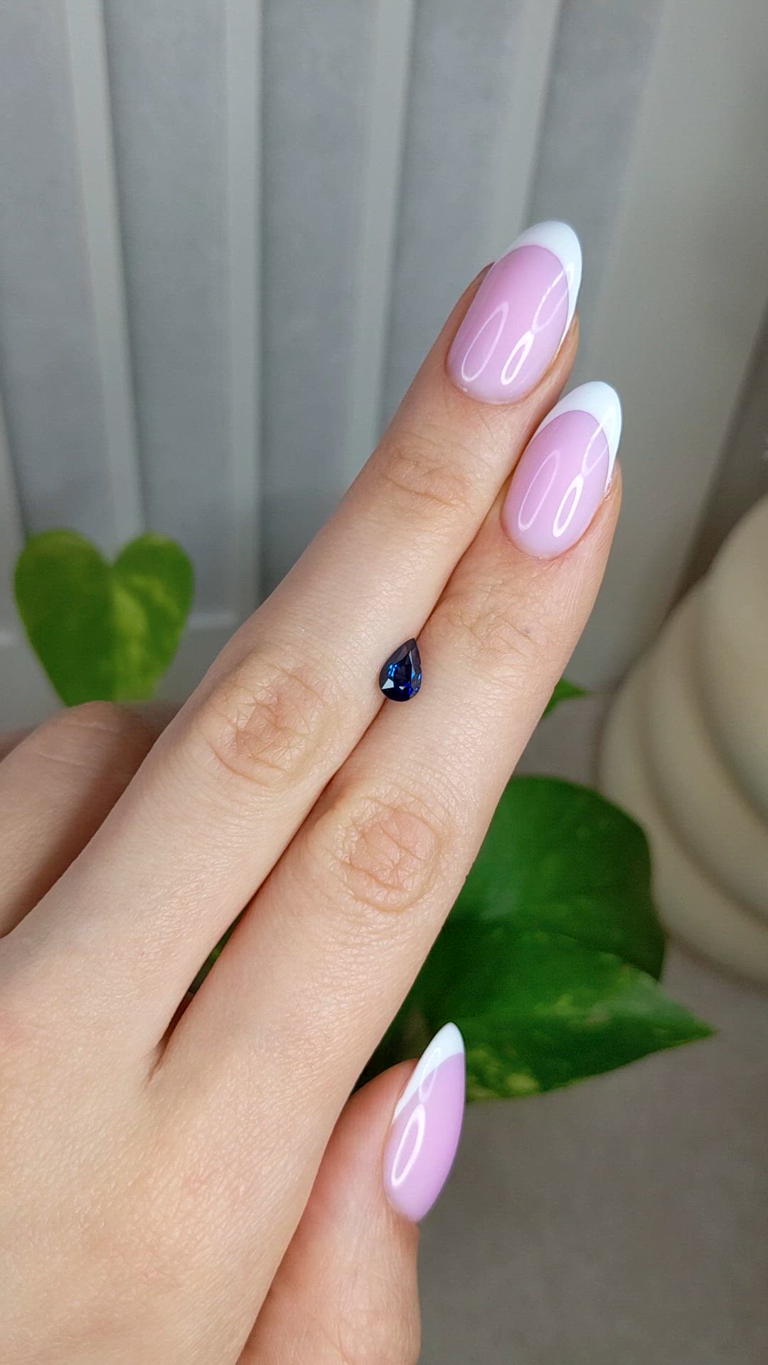0.91 Ct. Blue Sapphire from Ceylon (Sri Lanka) Size Video