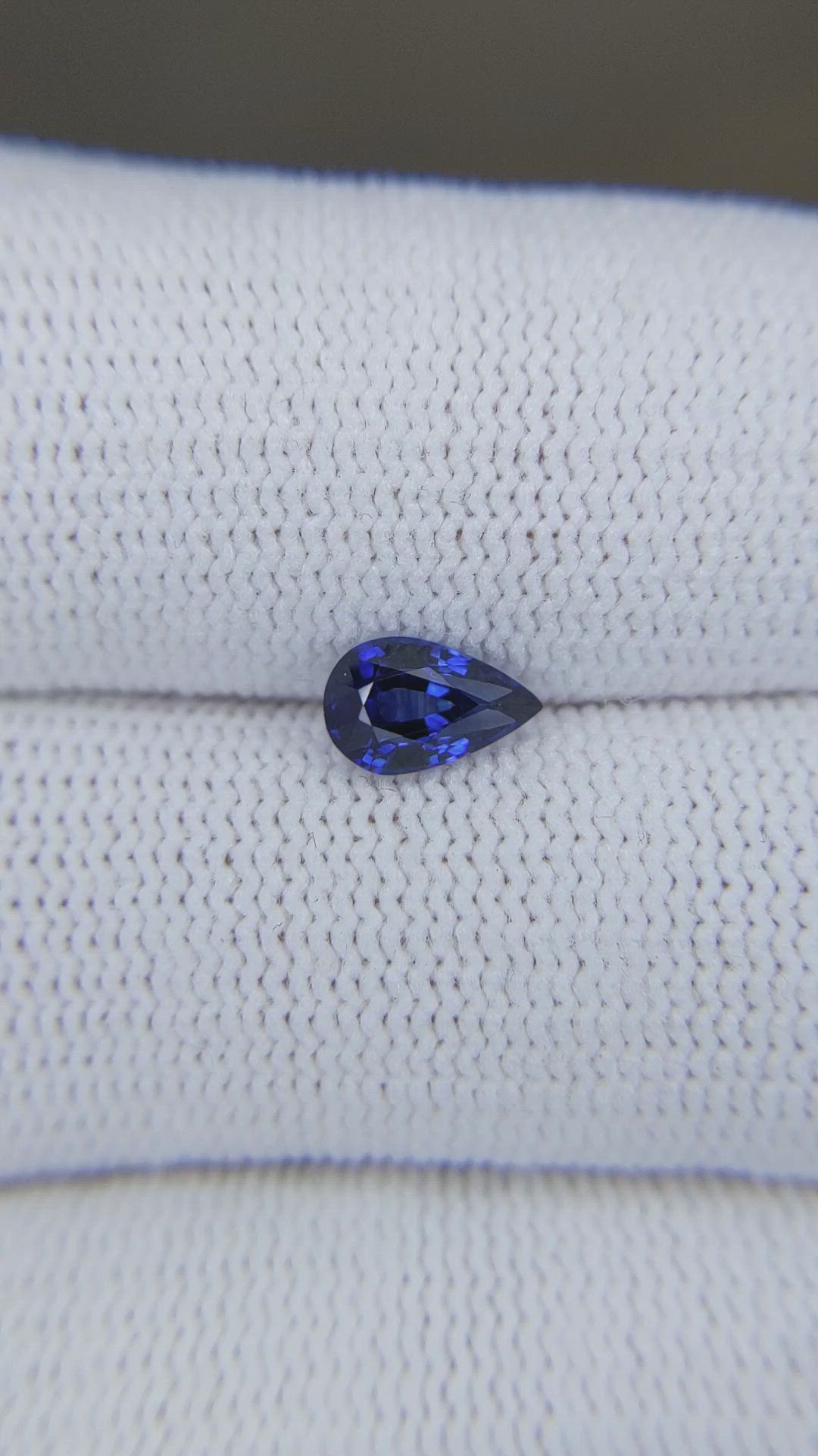 0.91 Ct. Blue Sapphire from Ceylon (Sri Lanka) Size Video