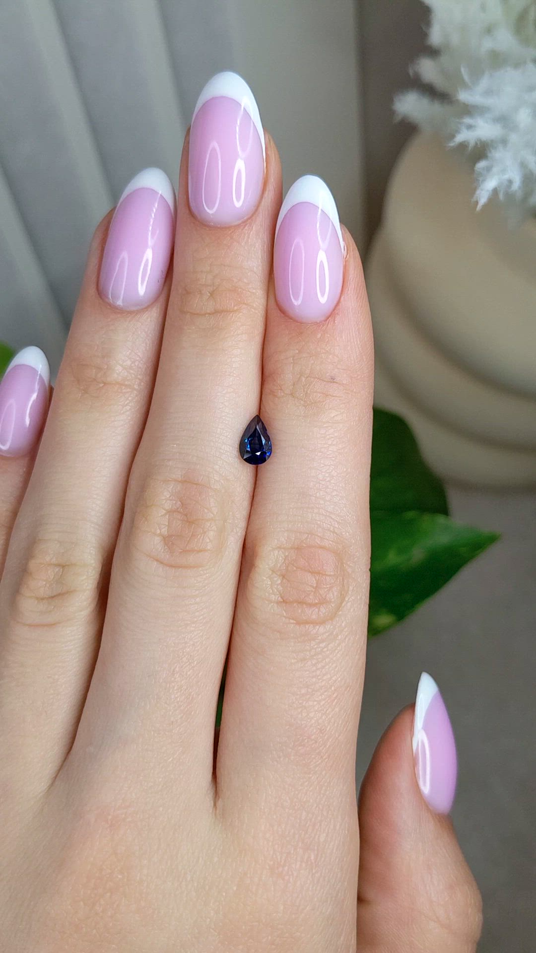 0.91 Ct. Blue Sapphire from Ceylon (Sri Lanka) Size Video