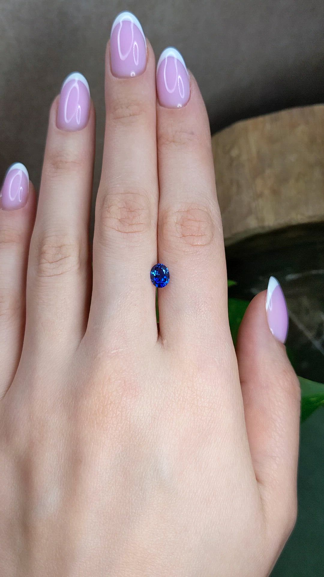 0.96 Ct. Blue Sapphire from Ceylon (Sri Lanka) Size Video
