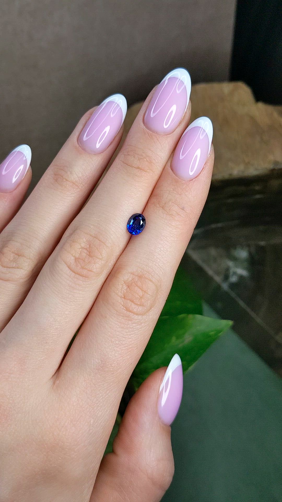 0.96 Ct. Blue Sapphire from Ceylon (Sri Lanka) Size Video