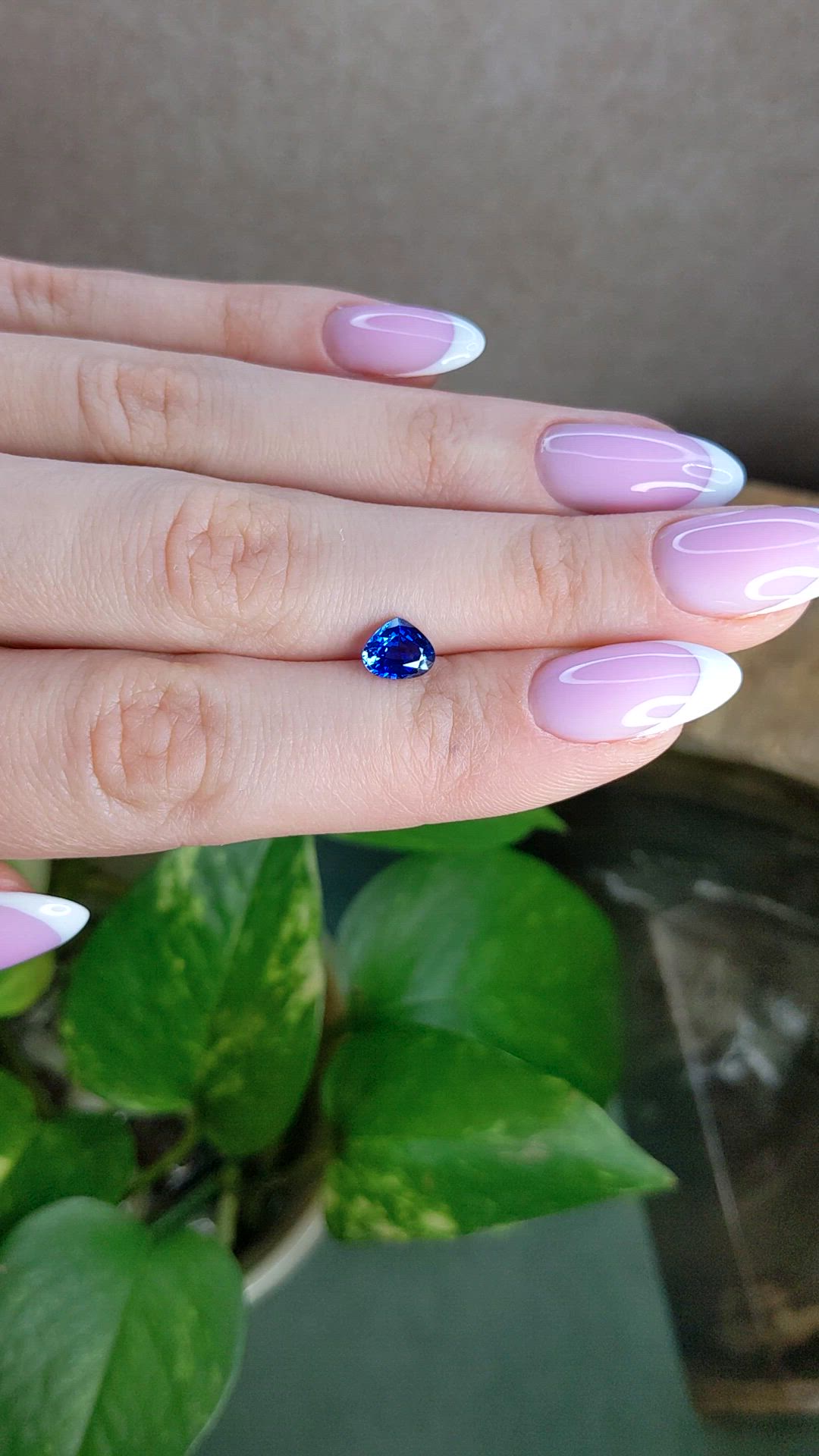 1.13 Ct. Blue Sapphire from Ceylon (Sri Lanka) Size Video