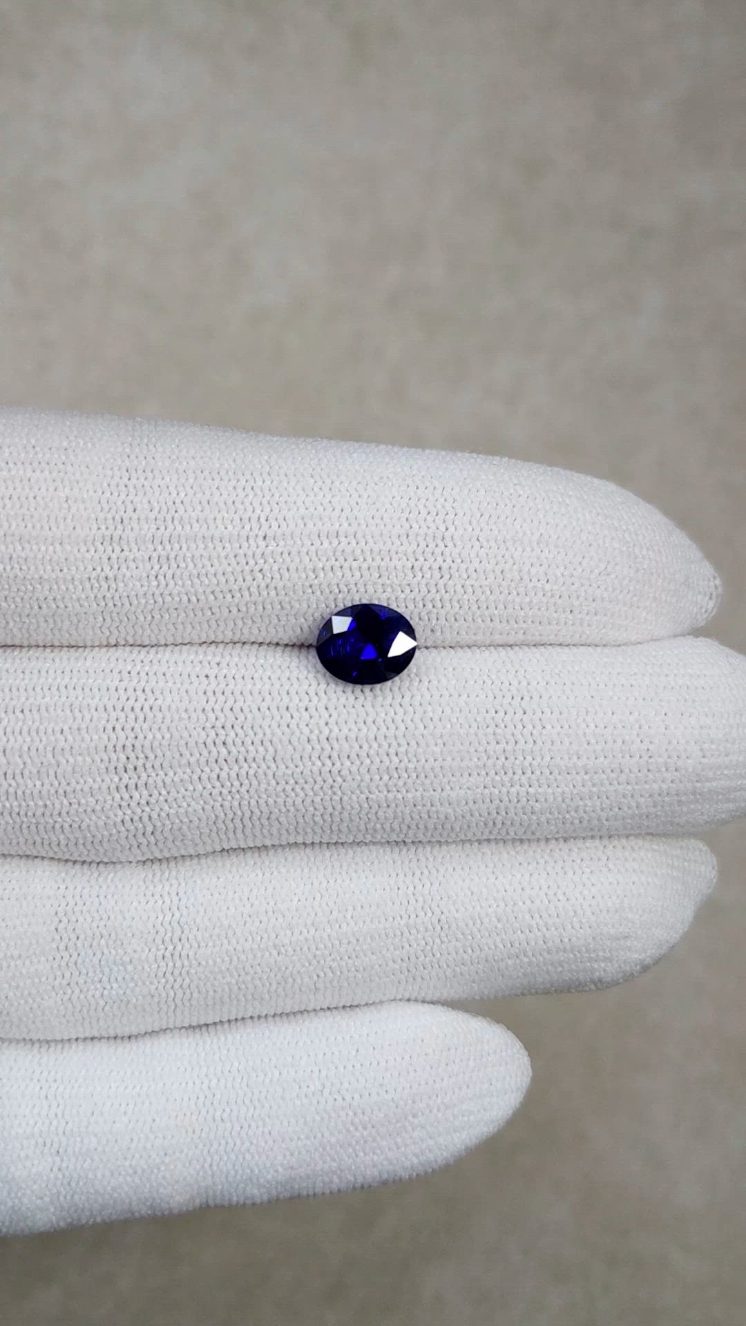 2.02 Ct. Blue Sapphire from Ceylon (Sri Lanka) Size Video