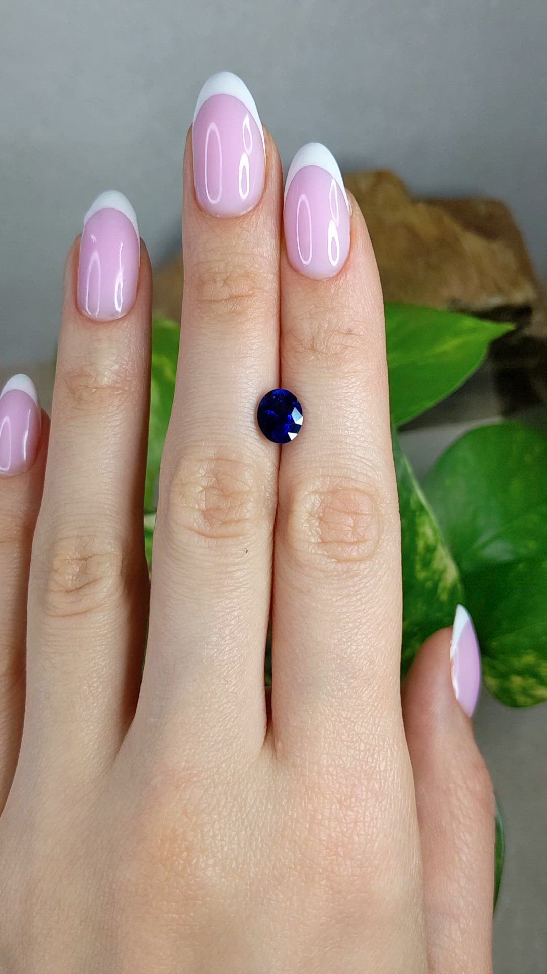 2.02 Ct. Blue Sapphire from Ceylon (Sri Lanka) Size Video