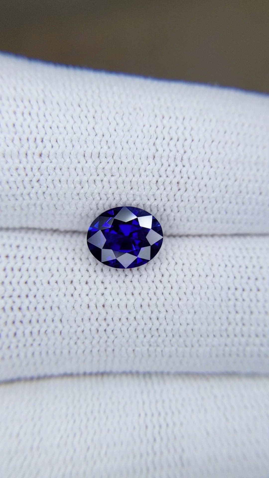 2.02 Ct. Blue Sapphire from Ceylon (Sri Lanka) Size Video