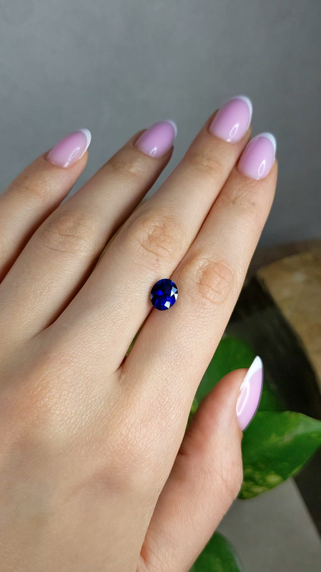 2.02 Ct. Blue Sapphire from Ceylon (Sri Lanka) Size Video
