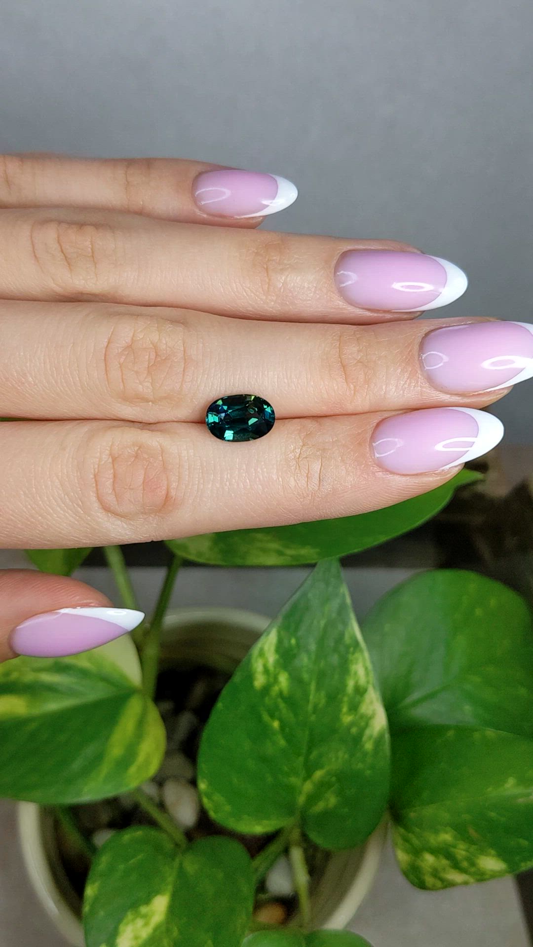 3.20 Ct. Bluish Green Sapphire from Madagascar Size Video