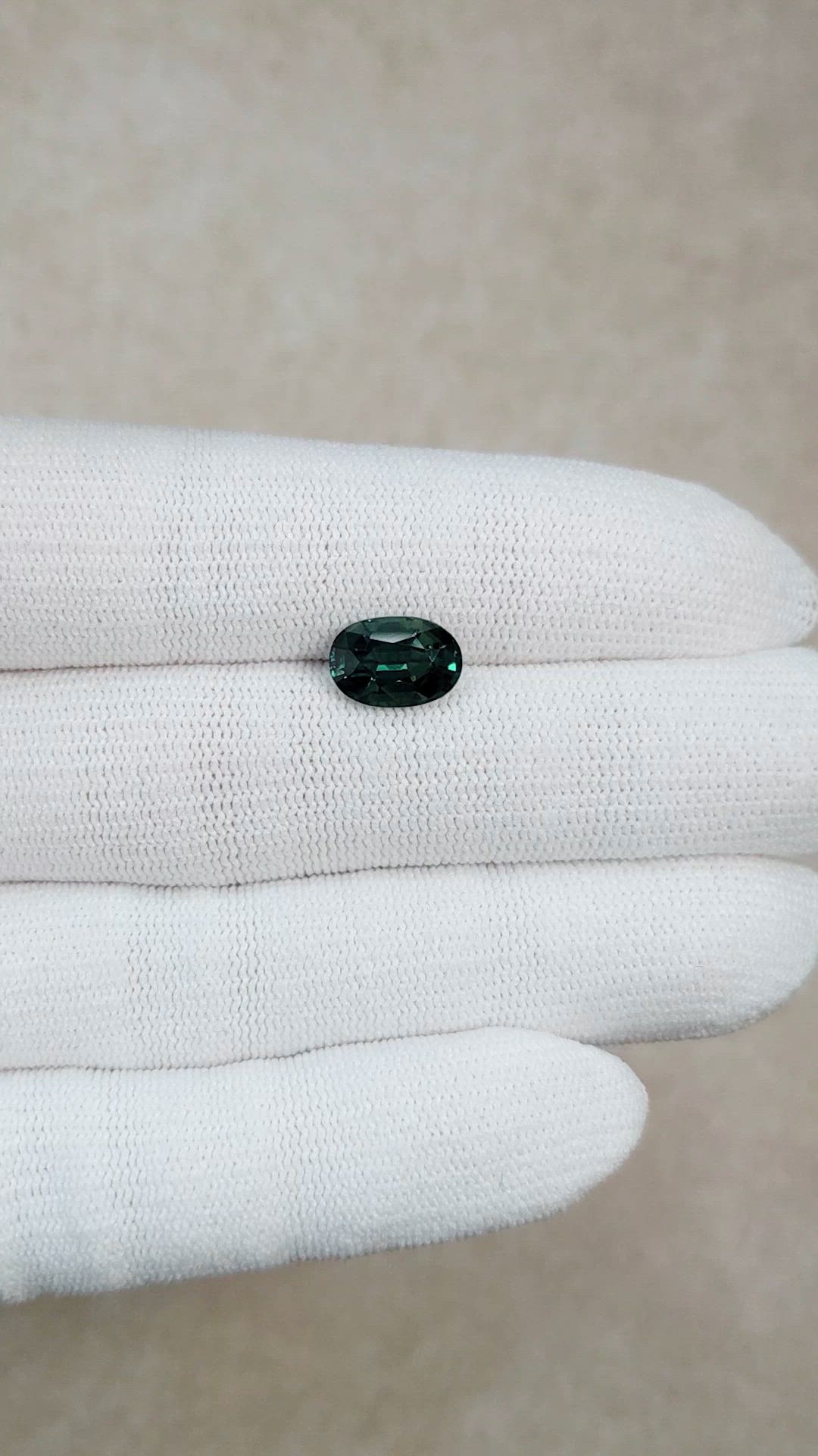 3.20 Ct. Bluish Green Sapphire from Madagascar Size Video