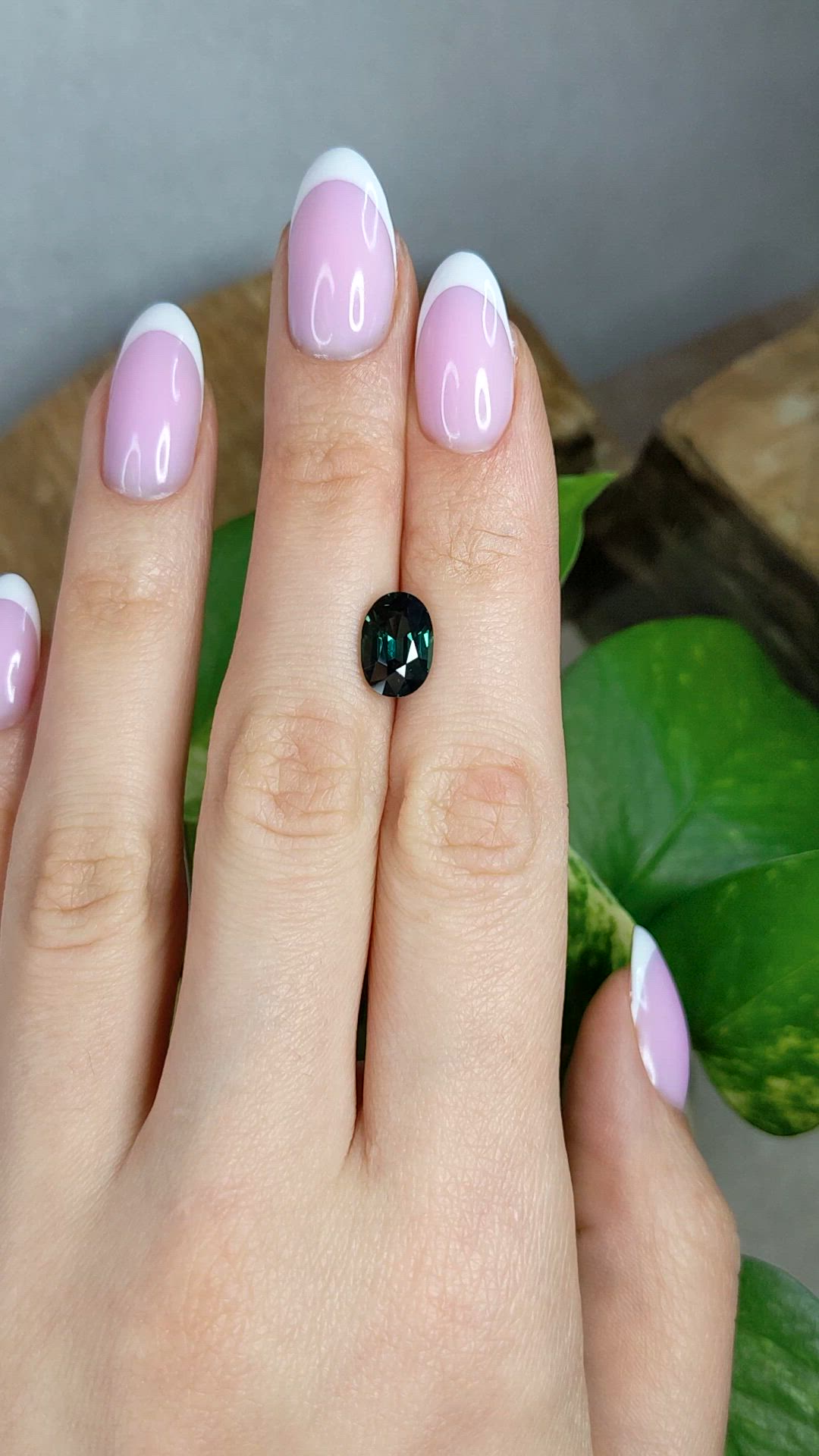 3.20 Ct. Bluish Green Sapphire from Madagascar Size Video