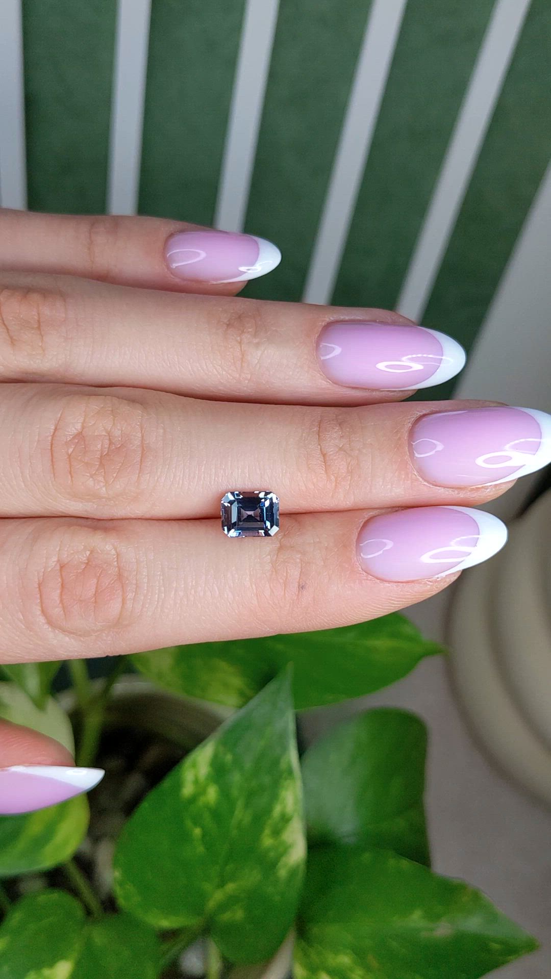 2.04 Ct. Greyish Blue Sapphire from Ceylon (Sri Lanka) Size Video