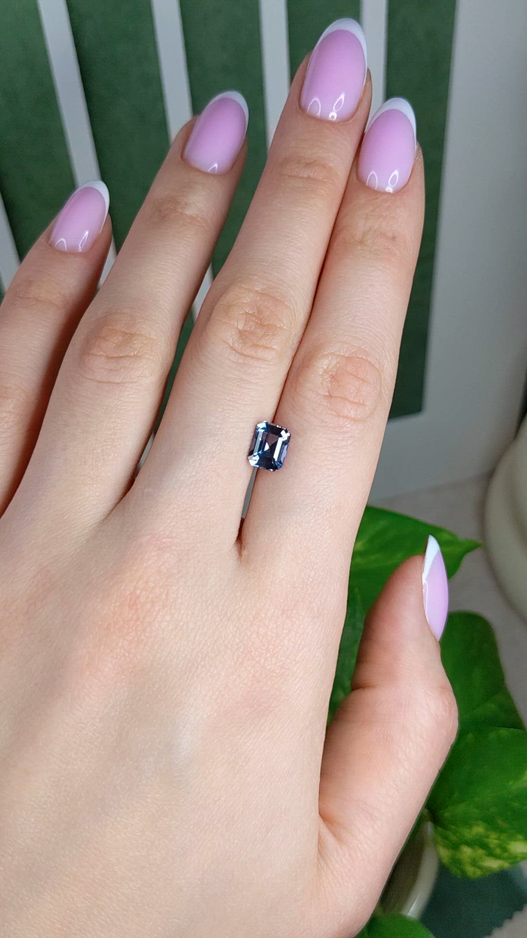 2.04 Ct. Greyish Blue Sapphire from Ceylon (Sri Lanka) Size Video