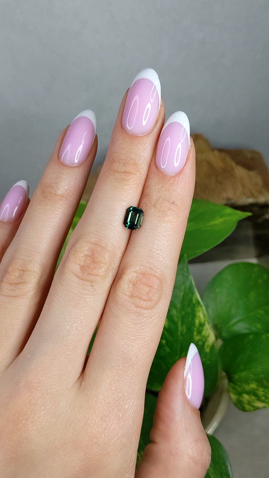 1.52 Ct. Bluish Green Sapphire from Madagascar Size Video
