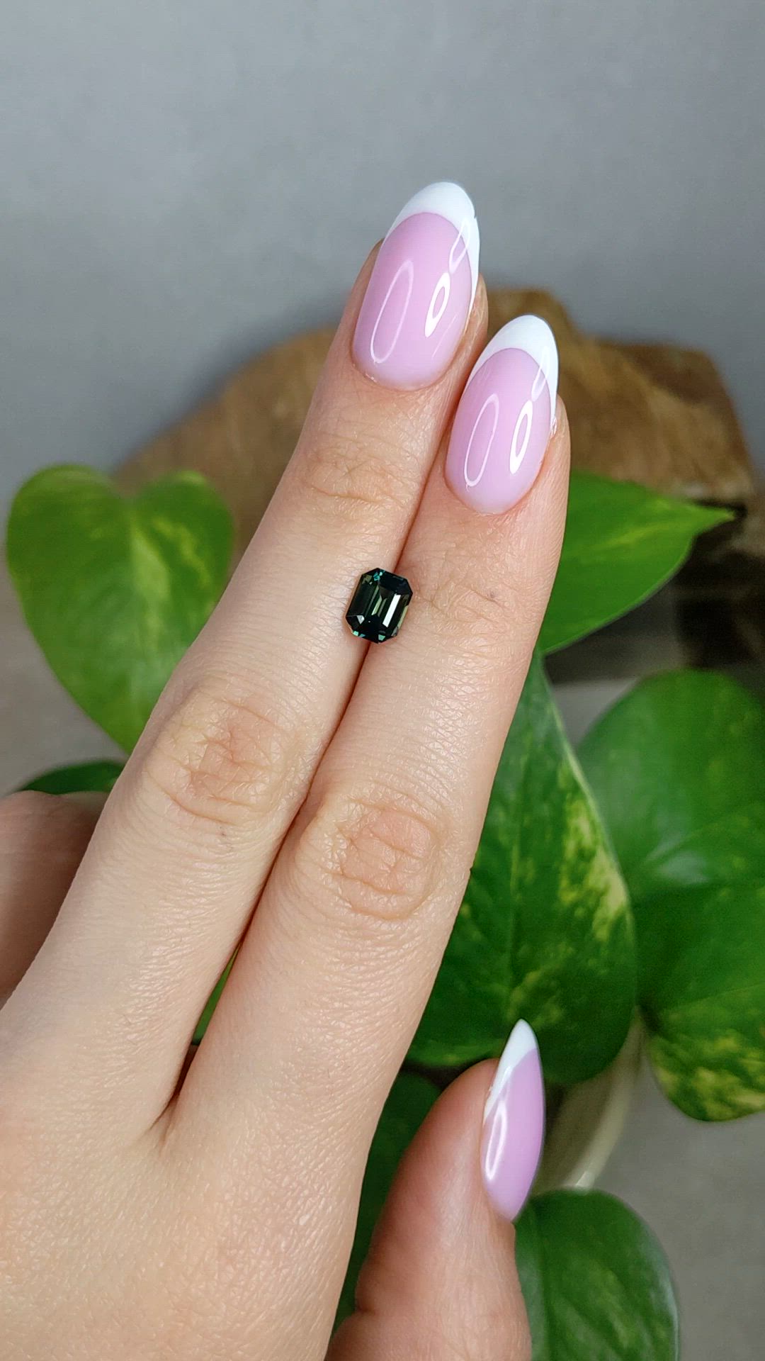 1.52 Ct. Bluish Green Sapphire from Madagascar Size Video