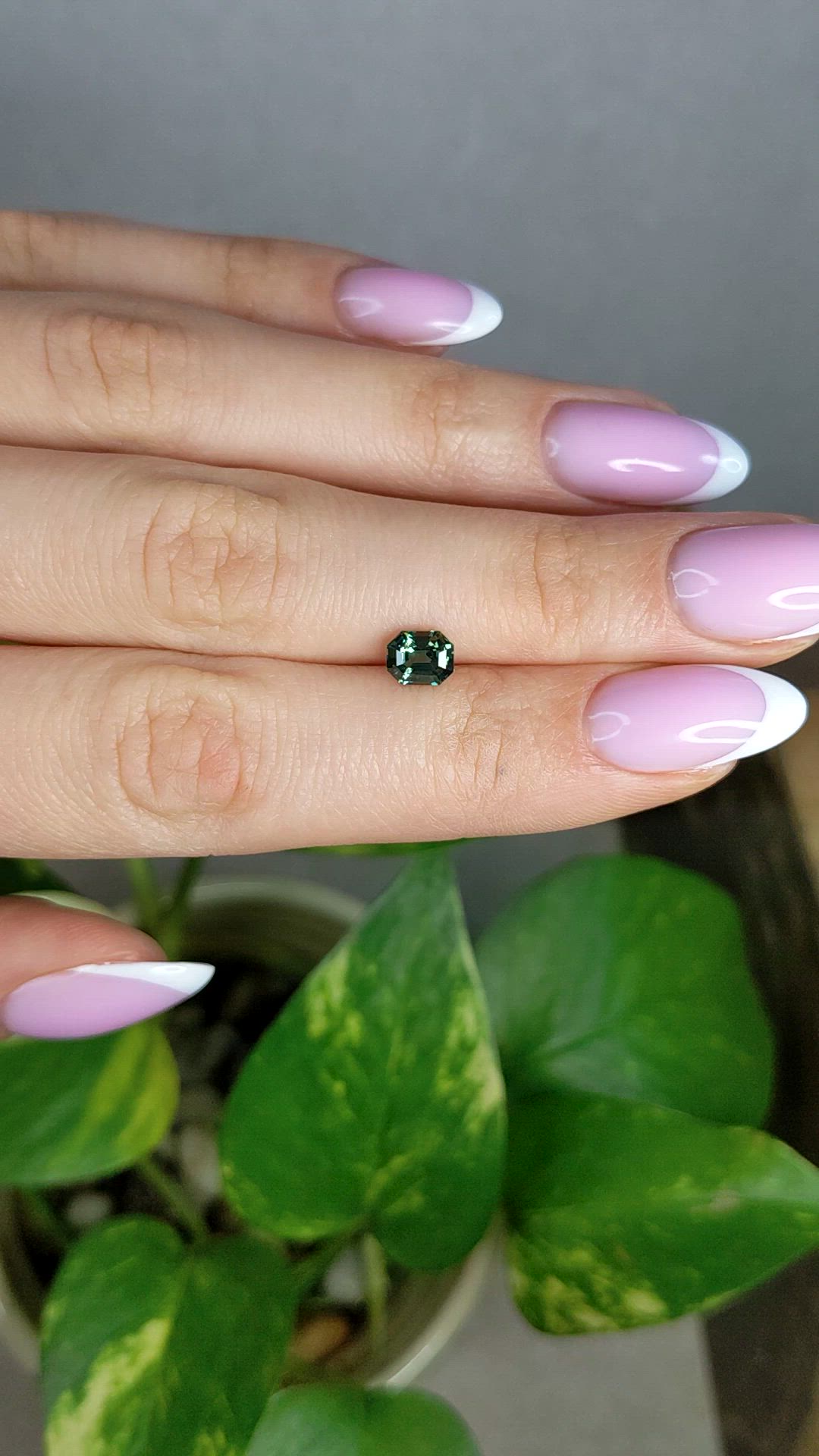 1.06 Ct. Green Sapphire from Madagascar Size Video